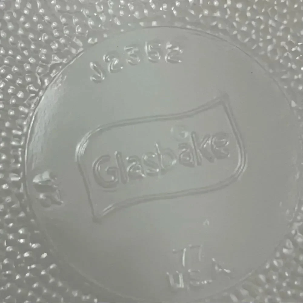 Vintage Glasbake Spring Blossom Divided Casserole Dish